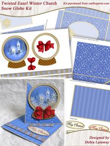 Twisted Easel Winter Church Snow Globe