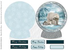 Arctic Bear Shaped Card