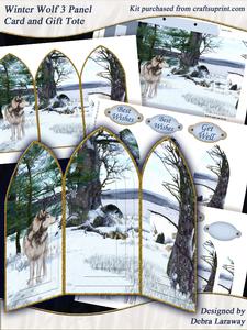 Winter Wolf Card and Gift Bag