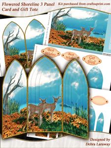 Flowered Shoreline Card and Gift Bag