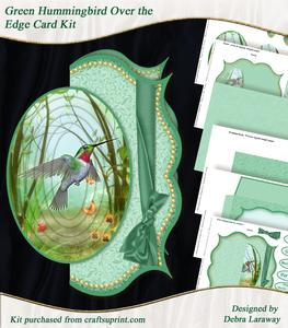 Green Hummingbird Over the Edge Bracket Card