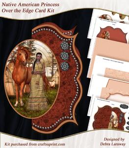 Native American Princess Over the Edge Bracket Card