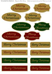 Gilded Merry Christmas Tags