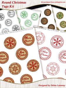 Round Christmas Tags