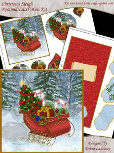 Christmas Sleigh Pyramid Easel