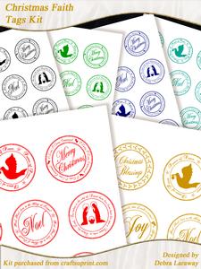 Round Christmas Faith Sentiment Tags