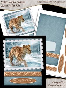 Saber Tooth Tiger Stamp Easel Kit