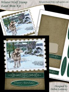Winter Wolf Stamp Easel Kit