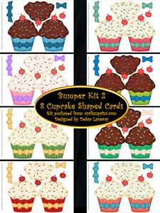 Cupcake Shaped Card Bumper Kit 2