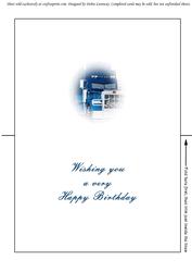 Blue Big Rig Truck Quick Card Insert
