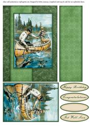 Fisherman Quick Card Birthday Male Fishing
