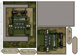 Military Camouflage Truck Quick Card