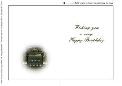 Military Camouflage Truck Insert Birthday