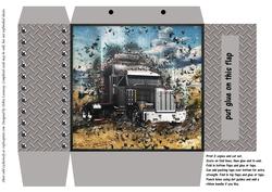 Shattered Big Rig Truck Black Gift Bag