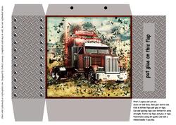 Shattered Big Rig Truck Red Gift Bag