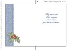 Chirstmas Holly & Bird Insert 1