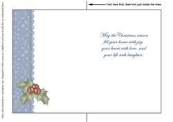 Chirstmas Holly & Bird Insert 2