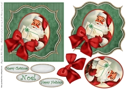 Square Bracket Christmas Card Santa Card G