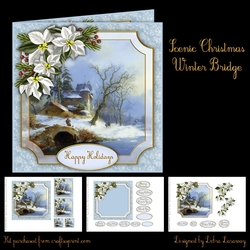 Scenic Christmas Winter Bridge