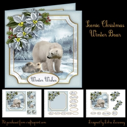 Scenic Christmas Winter Bear