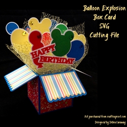 Balloon Explosion Box Card