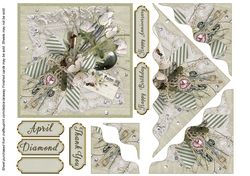 April Diamond Birthstone Quick Card