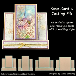 Center Step Card 1 Card Blank Cutting File Template