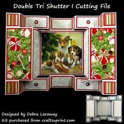 Double Tri Shutter Card I Cutting File Card Blank Template