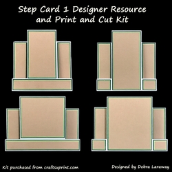 Center Step Card 1 Commercial Use Template and Print and Cut