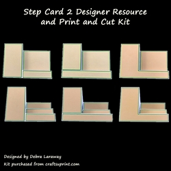 Side Step Card 2 Commercial Use Template and Print and Cut