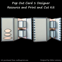 Pop Out Card 1 Commercial Use Template and Print and Cut