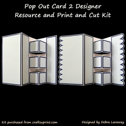 Pop Out Card 2 Commercial Use Template and Print and Cut