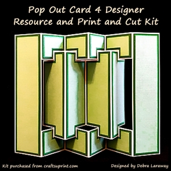 Screen Card Pop Out Card 4 Commercial Use Template and Print and Cut