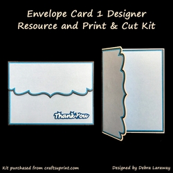 Envelope Card 1 Commercial Use Template and Print and Cut