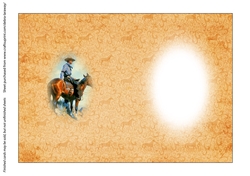 Western cowboy horse rider fathers day mens birthday cards for men quick card insert