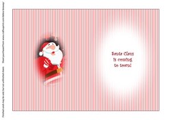 Clean & Simple Christmas, Quick Card, Layered, Decoupage, Santa Claus, St Nick,4 insert B