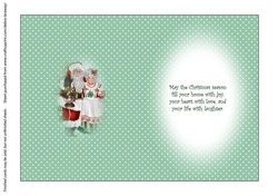 Clean & Simple Christmas, Quick Card, Layered, Decoupage, Santa Claus, St Nick,5 insert C