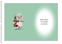 Clean & Simple Christmas, Quick Card, Layered, Decoupage, Santa Claus, St Nick,5 insert B