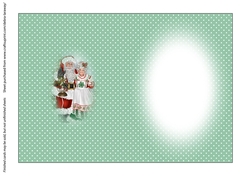 Clean & Simple Christmas, Quick Card, Layered, Decoupage, Santa Claus, St Nick,5 insert A