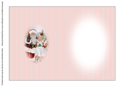 Clean & Simple Christmas, Quick Card, Layered, Decoupage, Santa Claus, St Nick,6 insert A