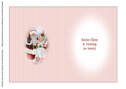 Clean & Simple Christmas, Quick Card, Layered, Decoupage, Santa Claus, St Nick,6 insert B