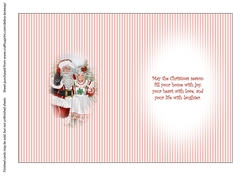 Clean & Simple Christmas, Quick Card, Layered, Decoupage, Santa Claus, St Nick,6 insert C