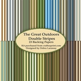The Great Outdoors, Double, Stripes, Backing Papers, Backgrounds, Men, Male, Birthday, Scrapbook, Boys, Nature