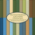 The Great Outdoors, Dots, Polka Dots, Backing Papers, Backgrounds, Men, Male, Birthday, Scrapbook, Boys, Nature, Green, Blue, Brown