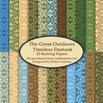 The Great Outdoors, Damask, Patterned, Backing Papers, Backgrounds, Men, Male, Birthday, Scrapbook, Boys, Nature, Papers