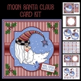 Moon Santa, Santa, Christmas, Quick Card, Layered, Decoupage, Santa Claus, Card, Holiday