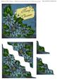 Blue Pointsettia Wavy Pyramid