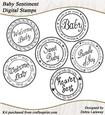 New Baby Digital Stamp Sentiments
