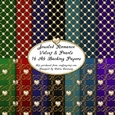 Jeweled Romance Backgrounds -velvet and Pearls love valentine backing papers