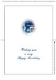 Blue Big Rig Truck Quick Card Insert